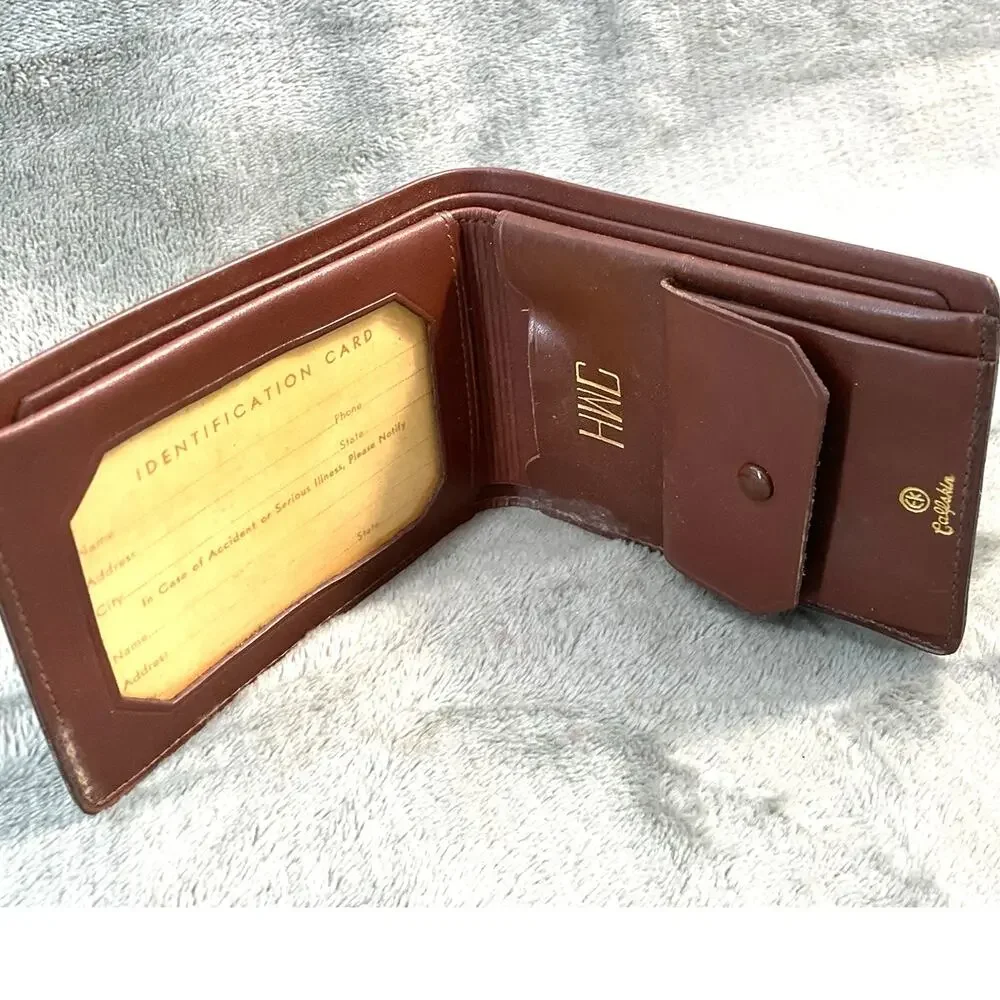 DONE NOS Vintage EK Swing-It Wallet Original Box Inserts Coin Pocket Monogramed